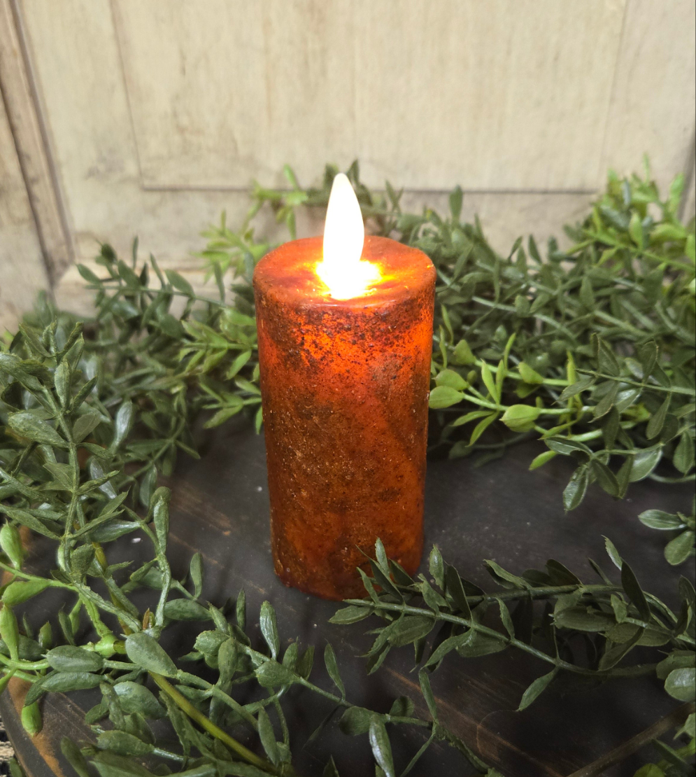 Primitive Moving Flame Timer Votive Burnt Orange