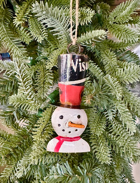 SNOWMAN W/ TOP HAT ORNAMENT