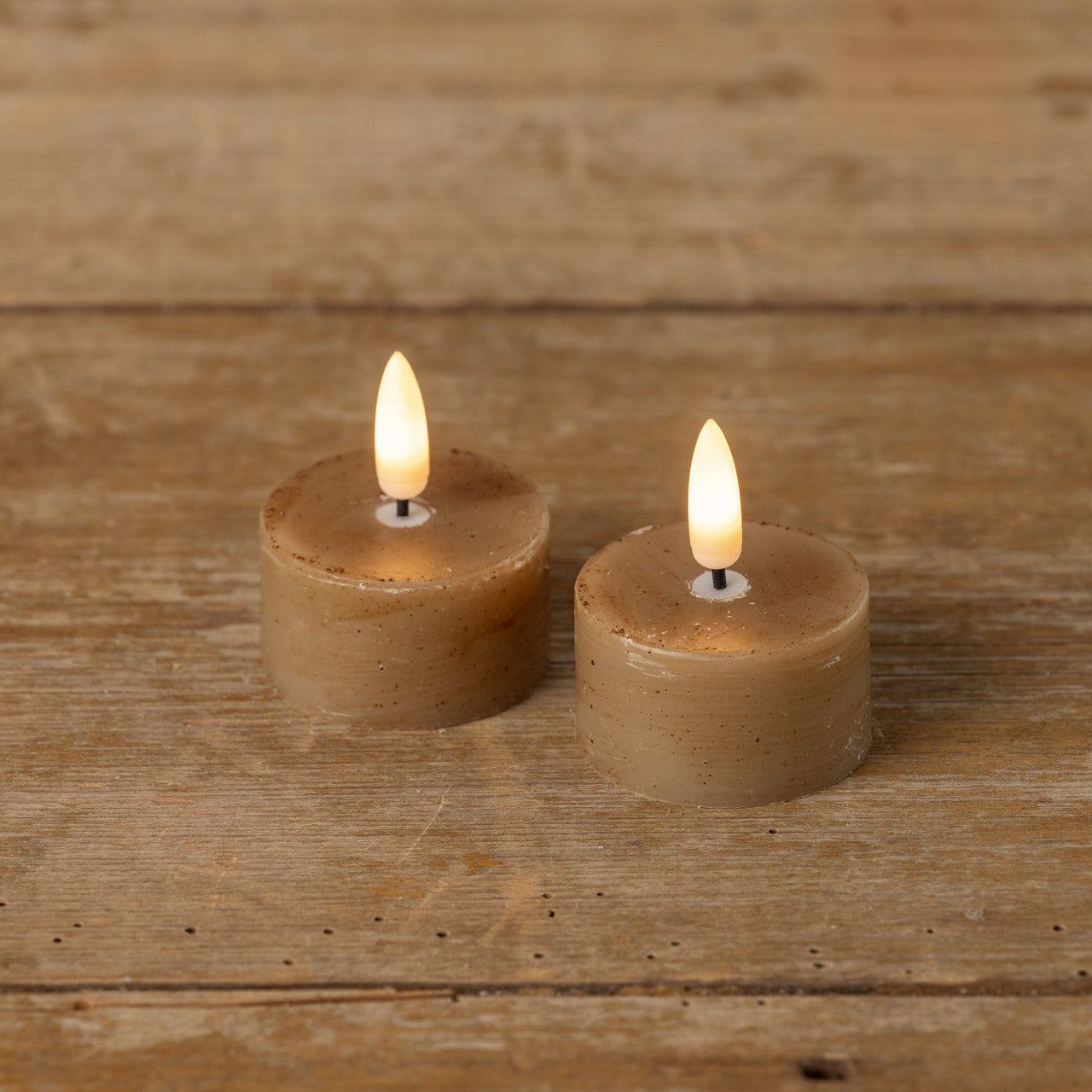 3D Flame Beige Tealight Candles