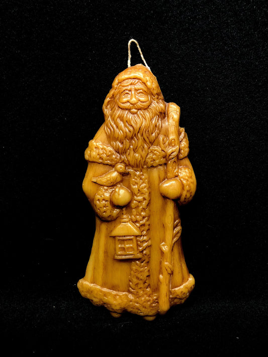 Nature Santa with Lantern Beeswax Ornament