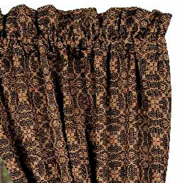 Black Tan Marshfield Jacquard 63" Panels Lined