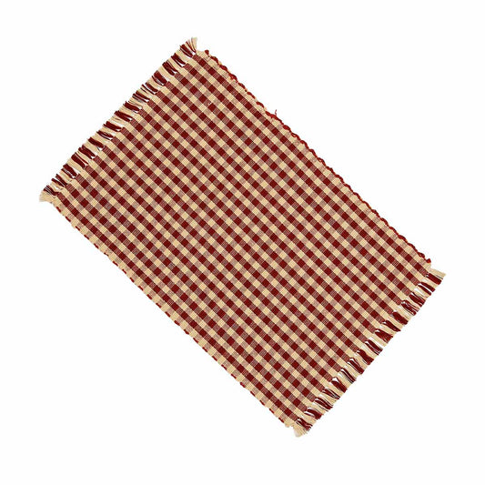Heritage House Check Placemat Barn Red
