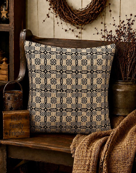 Saratoga Black/Tan Pillow