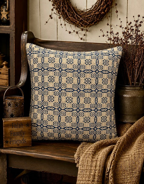 Saratoga Navy/Tan Pillow