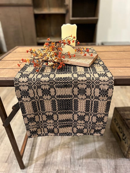 CAMBRIDGE BLACK/TAN 34" TABLE SQUARE
