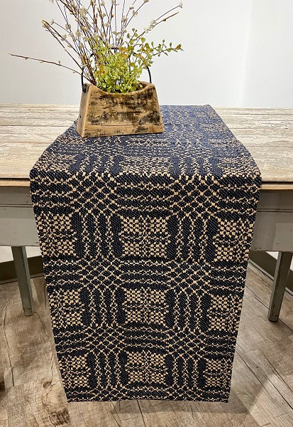NANTUCKET NAVY/TAN 34" TABLE SQUARE