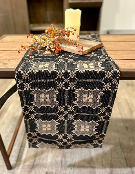 NEWBURY BLACK/TAN 34" TABLE SQUARE