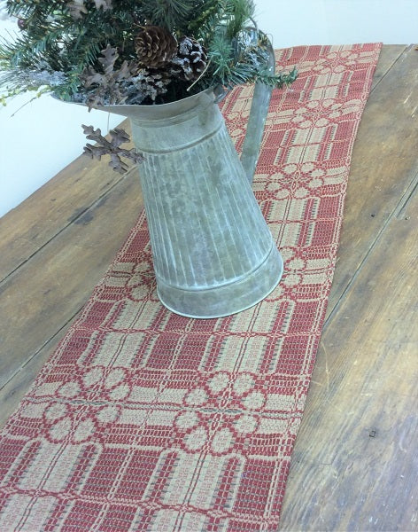 YORKTOWN WEAVE LONG RUNNER CRANBERRY/TAN/GREEN
