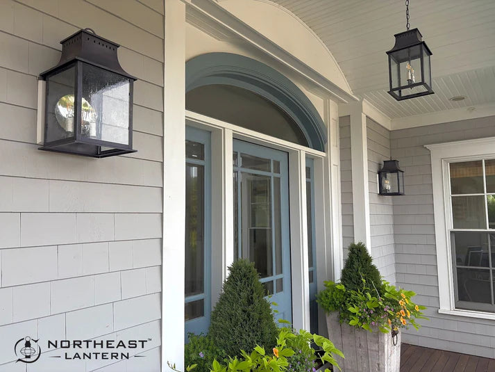 Medium Rockland Hanging Light - Dark Brass