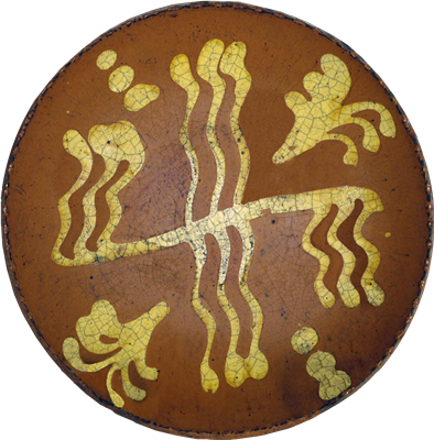 Redware Triple Quilled Plate
