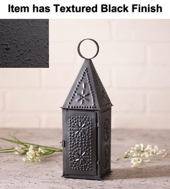 Steeple Lantern in Textured Black