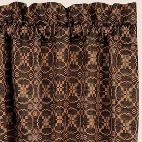 Black Tan Marshfield Jacquard Swag Lined