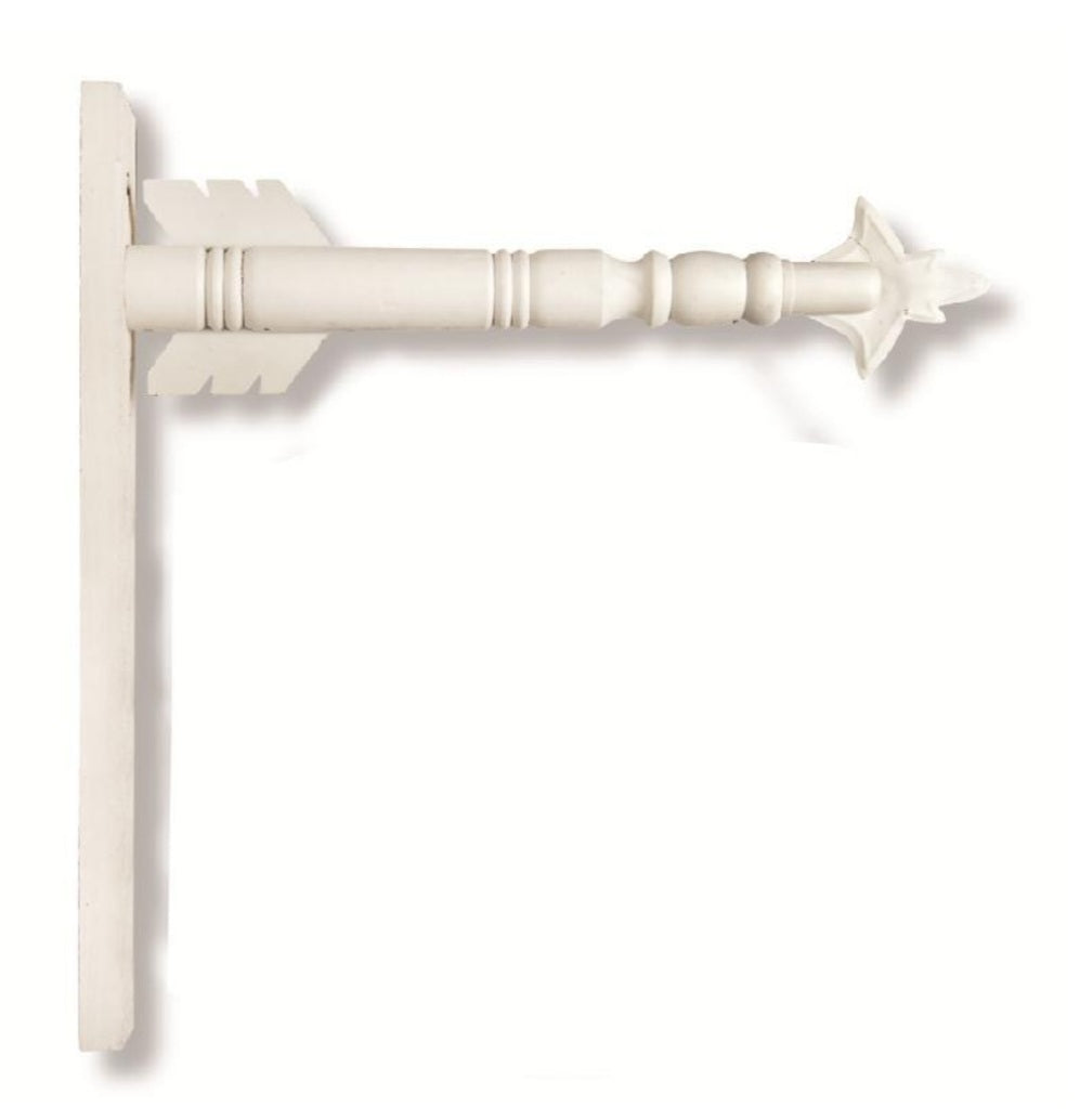 17.5 INCH WHITE WOOD ARROW HOLDER
