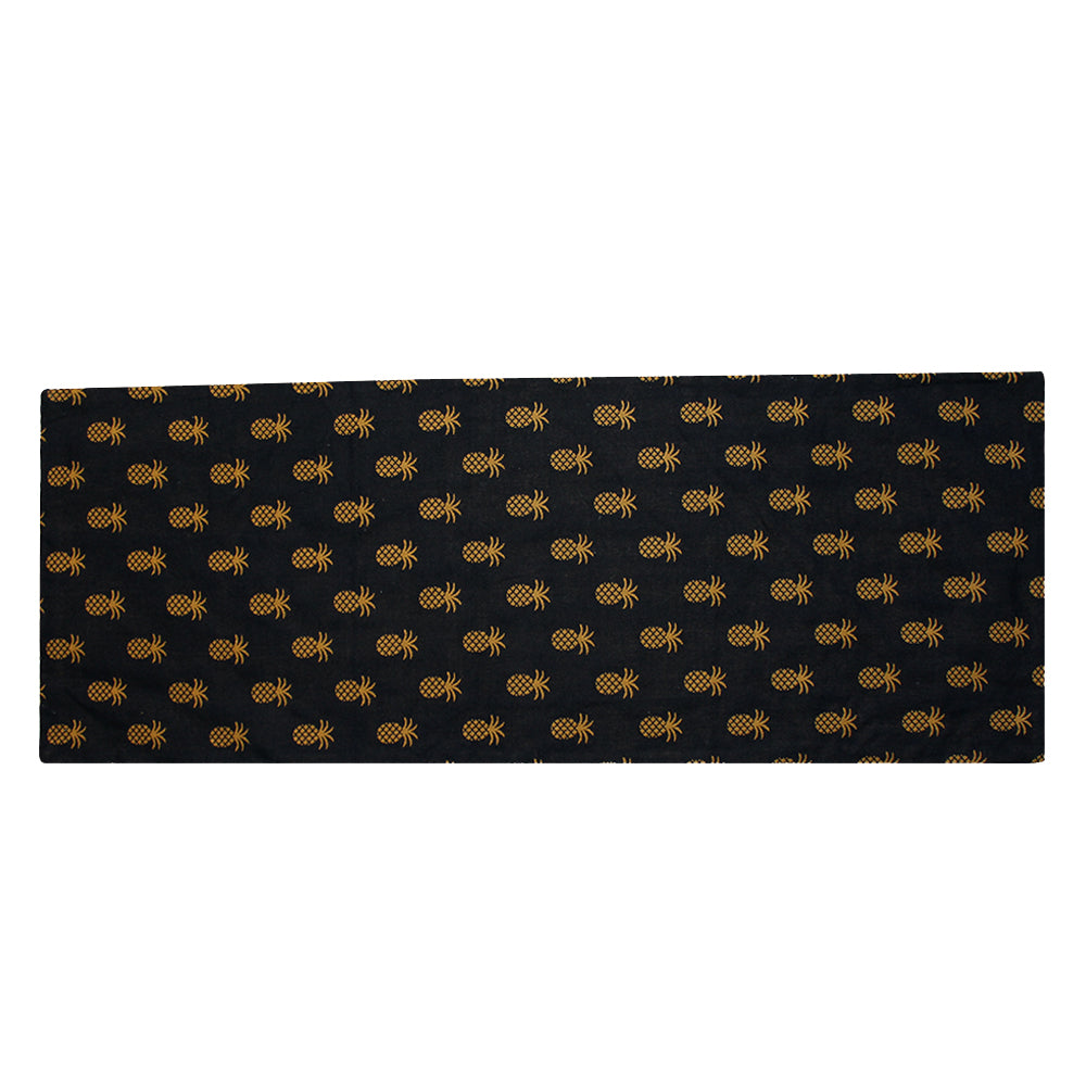 Pineapple Town Black Table Runner