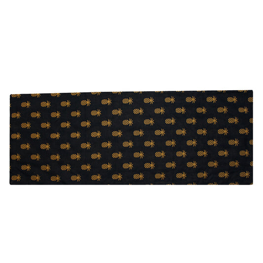 Pineapple Town Black Table Runner