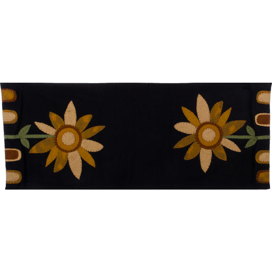 Sunflower Power Table Runner Black