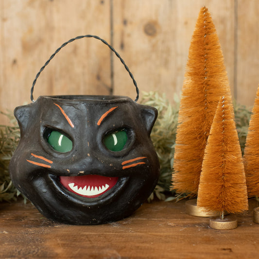 VINTAGE BLACK CAT HEAD