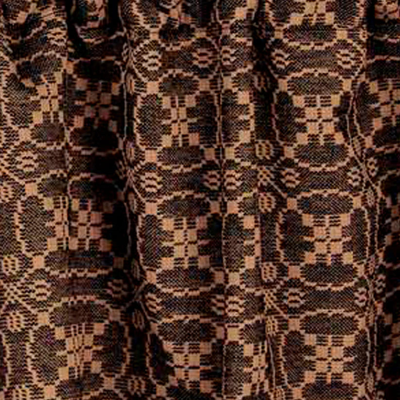 Black Tan Marshfield Jacquard Valance Lined