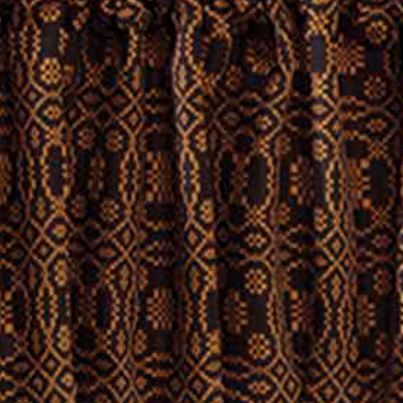 Black Mustard Lover's Knot Jacquard Valance Lined