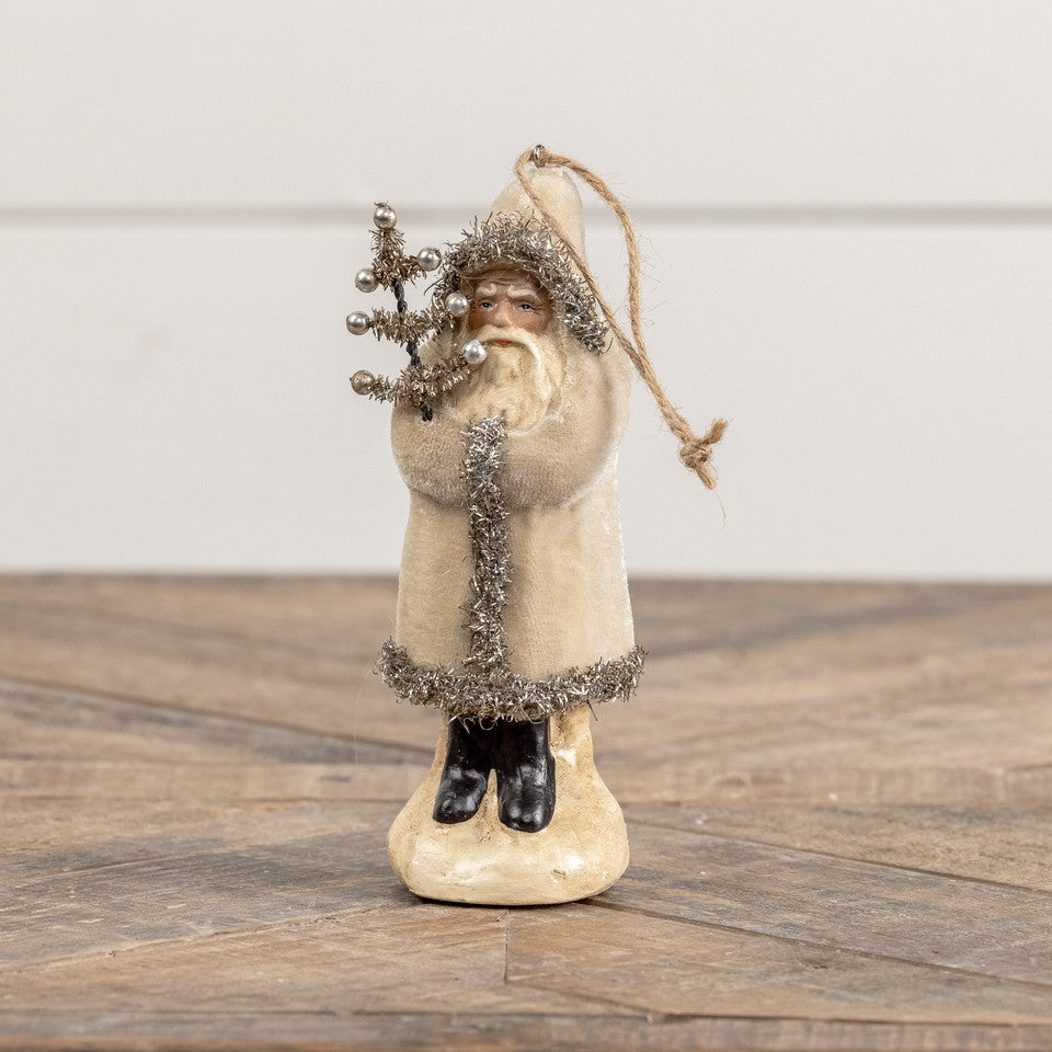 Oatmeal Velvet Belsnickel Ornament
