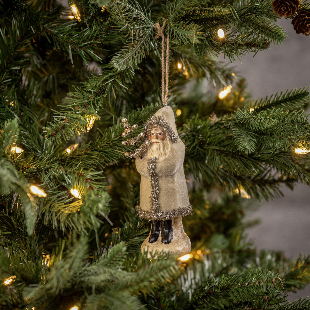 Oatmeal Velvet Belsnickel Ornament