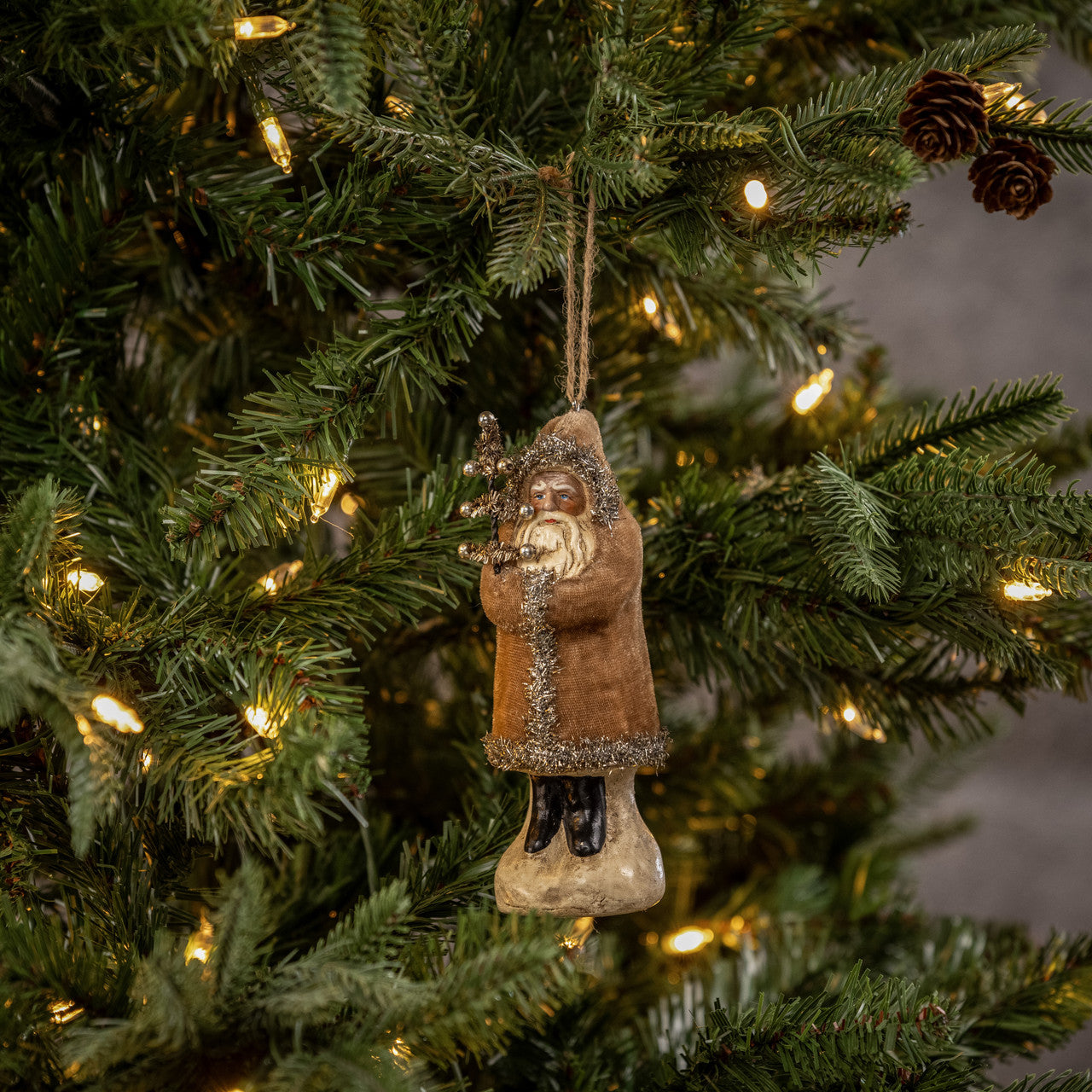 Fawn Velvet Belsnickel Ornament