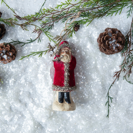 WINE VELVET BELSNICKLE ORNAMENT