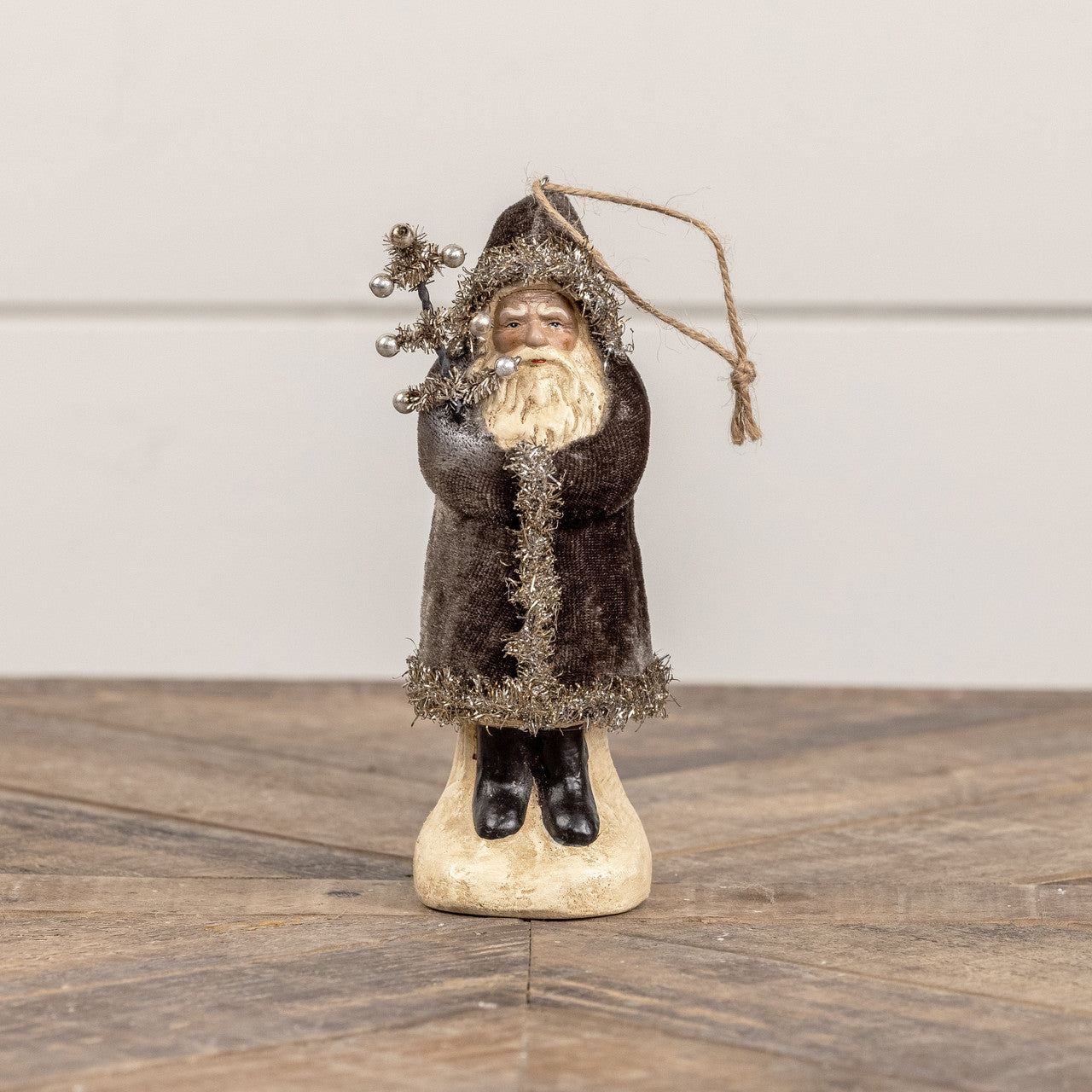 Charcoal Velvet Belsnickel Ornament