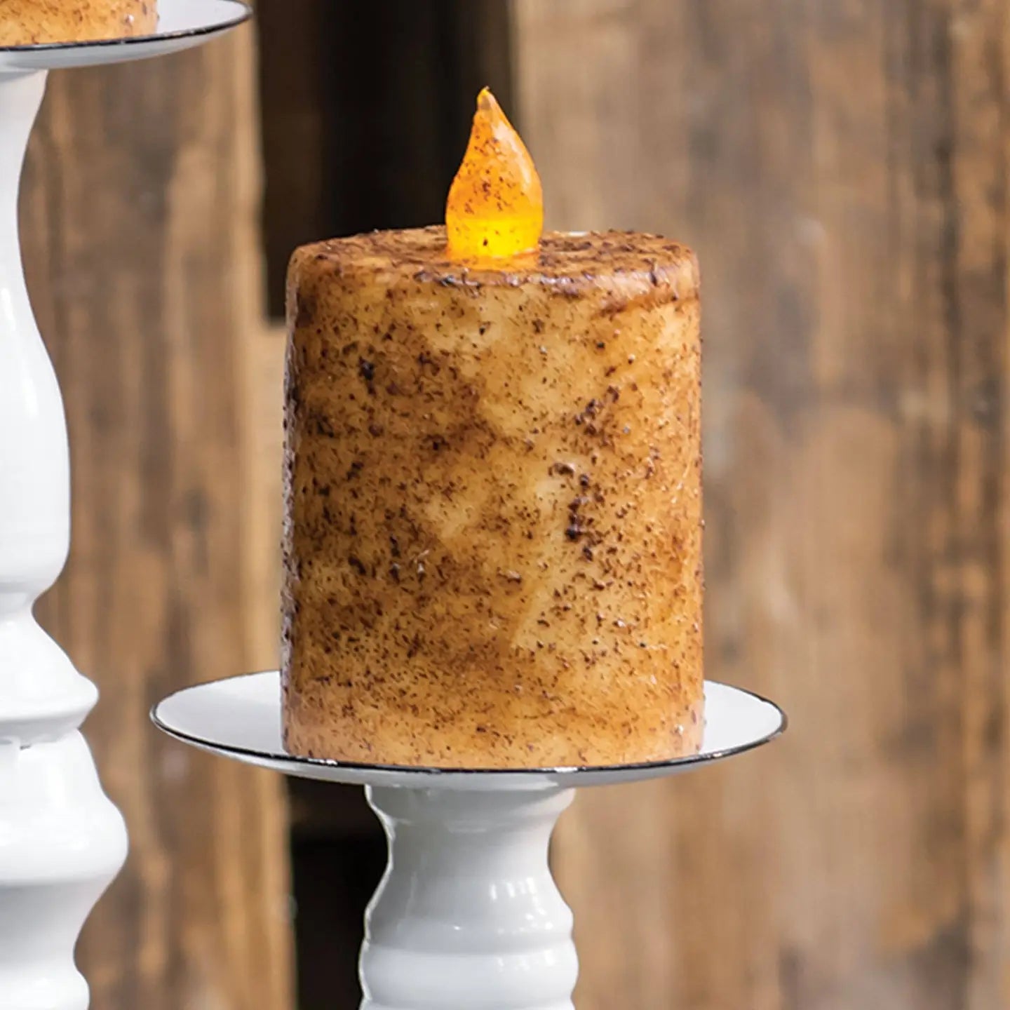 Burnt Ivory Pillar - 2.5'' X 2.5''- Timer