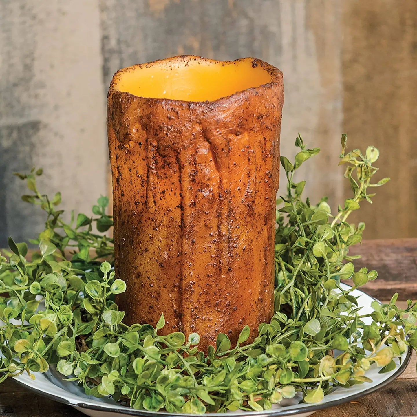 Burnt Mustard Timer Pillar - 3" X 6"