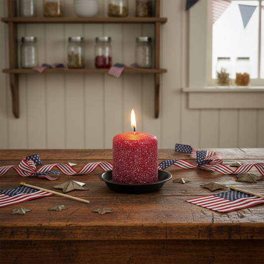 Americana Vintage Sparkling Cranberry Hearth Candle