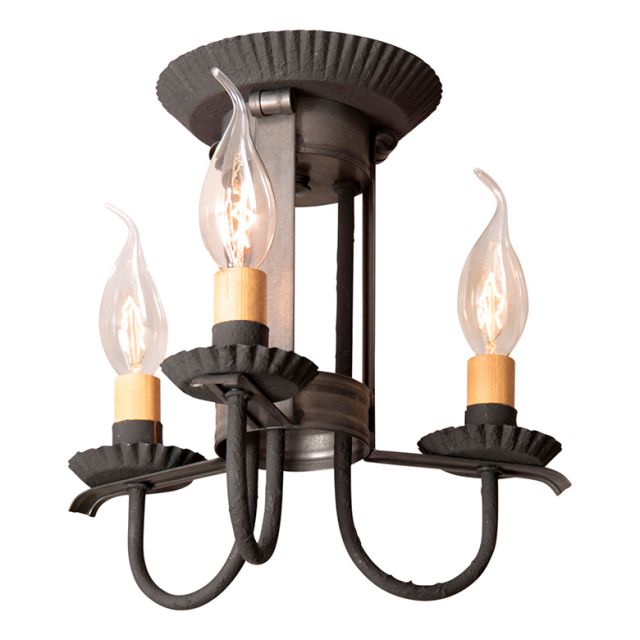 Amherst Semi-Flush Mount Ceiling Light in Kettle Black