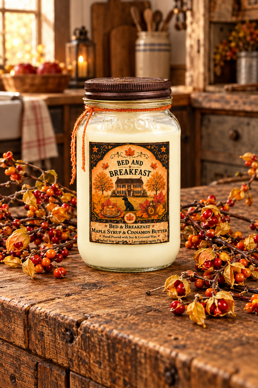 Bed and Breakfast Mason Jar Candle 24 Ounce