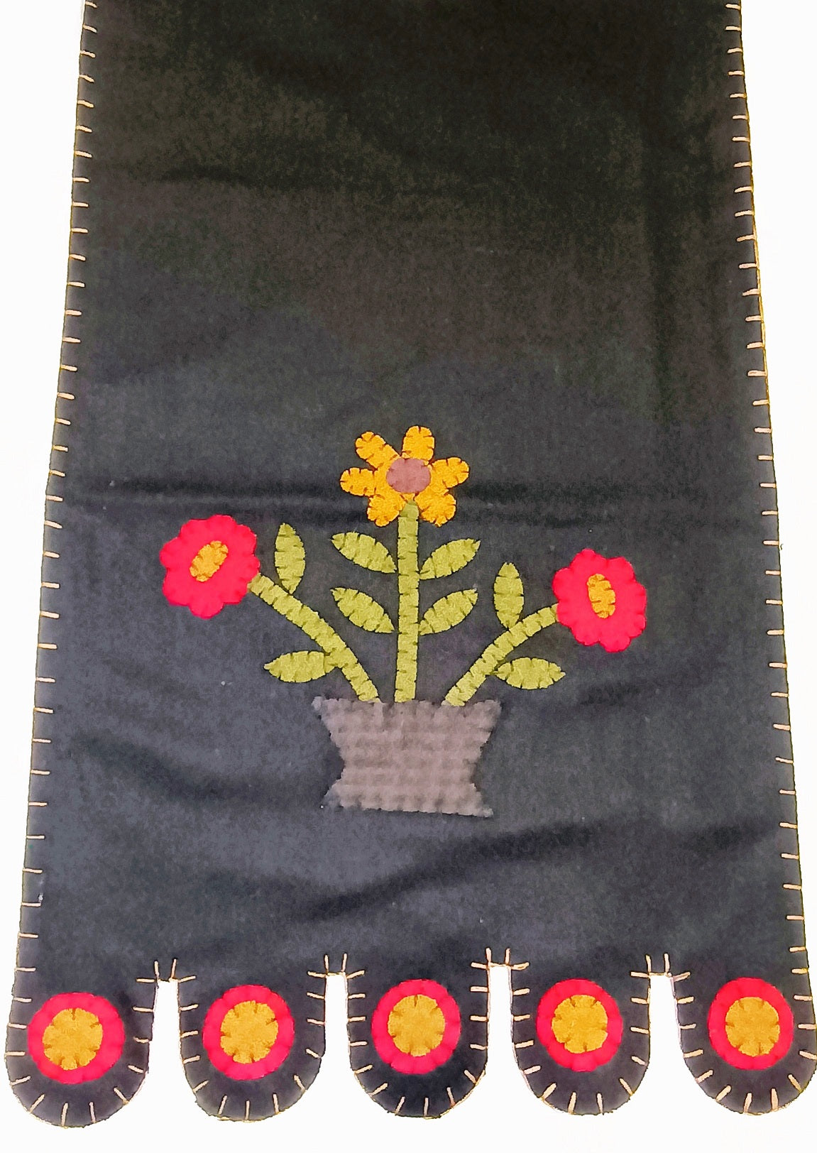 Black tabi with floral design on a dark background