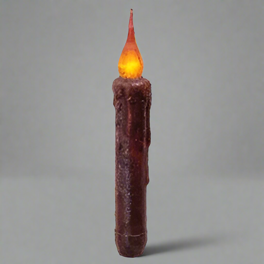 Burgundy Twisting Battery Operated Timer Taper