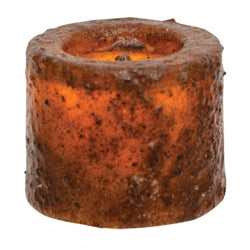Battery operated burnt mustard LED votive