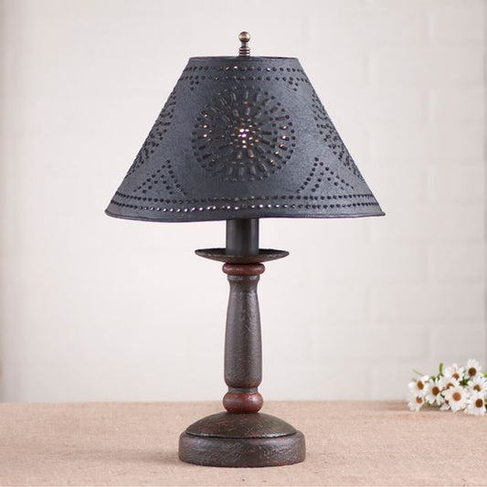 Butcher's Lamp in Americana Espresso with Textured Metal Shade