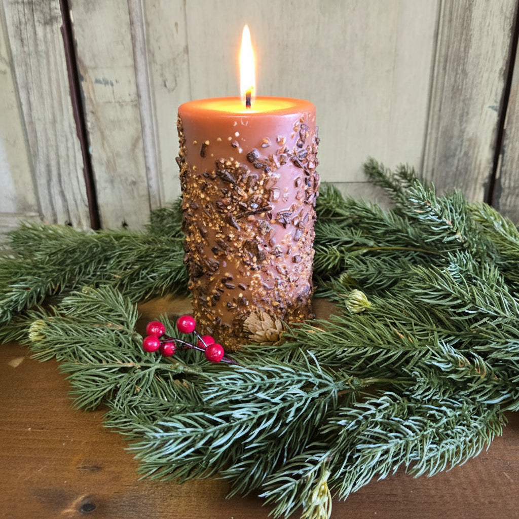 Buttered Maple Syrup Pillar Candle 3" x 6"