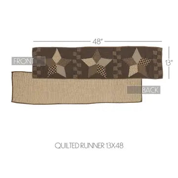 Farmhouse Star Quilted Table Runner