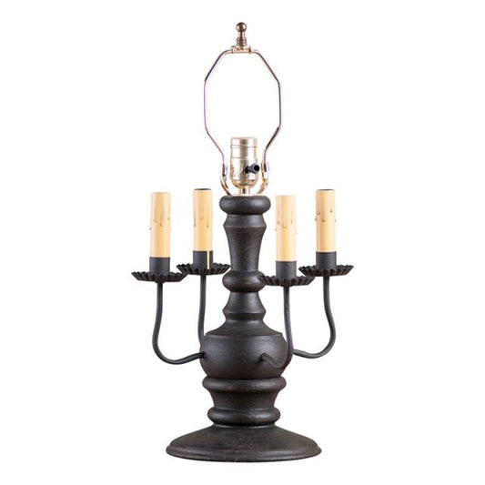 Cedar Creek Wood Table Lamp Base in Americana Black