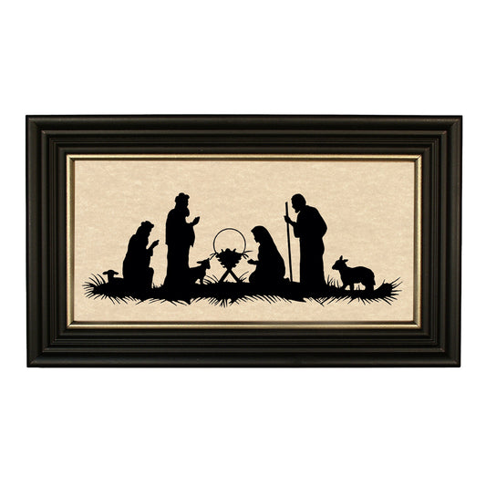 Christmas Nativity Paper Cut Silhouette