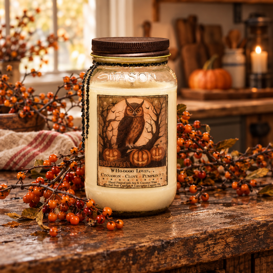 Cinnamon, Clove, Pumpkin Mason Jar Candle 24 Ounce