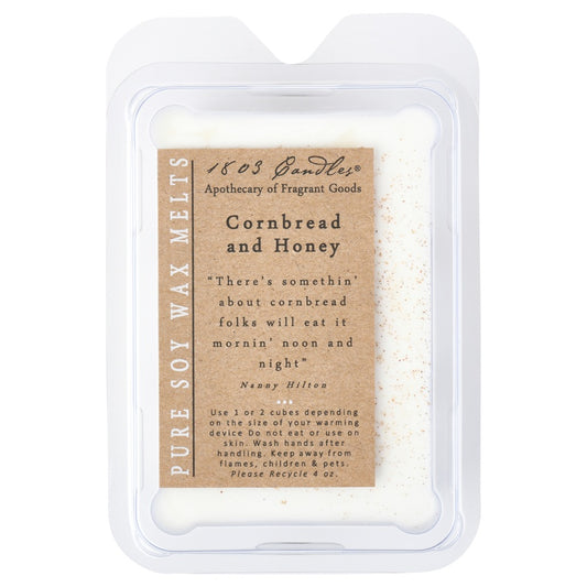 Pure soy wax melt package with a label on a white background