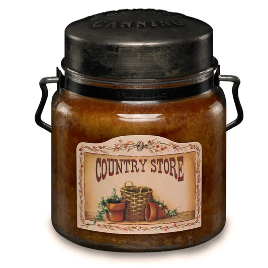 Jar with a label reading 'Country Store' on a white background