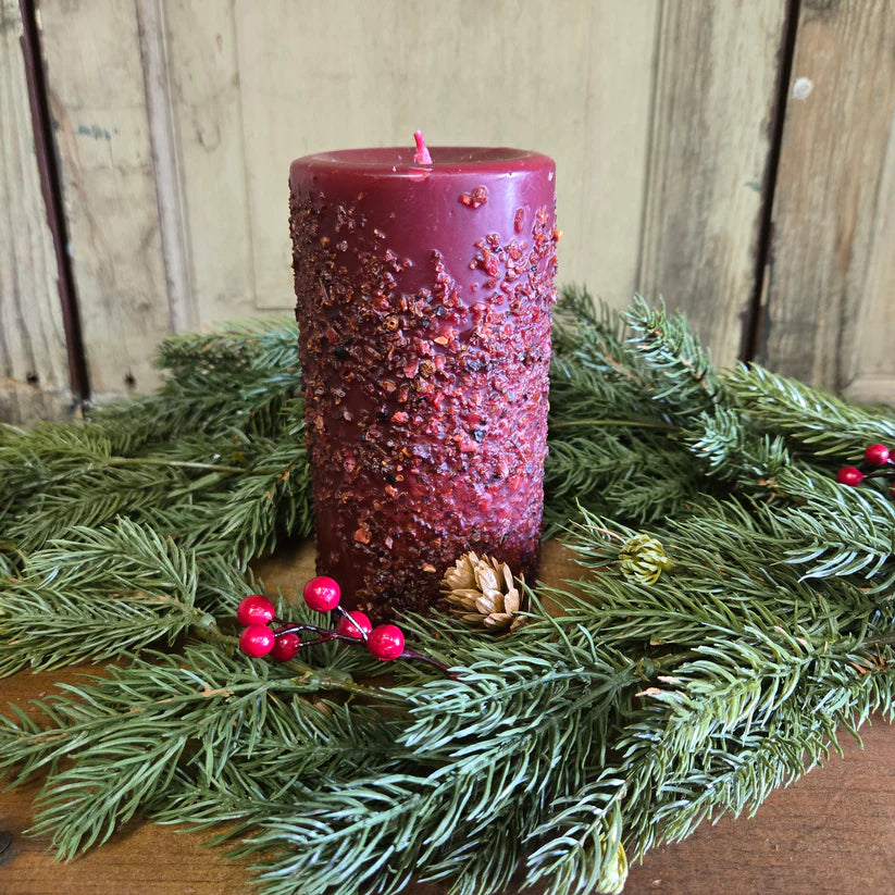 Cranberry Relish Pillar Candle 3" x 6"