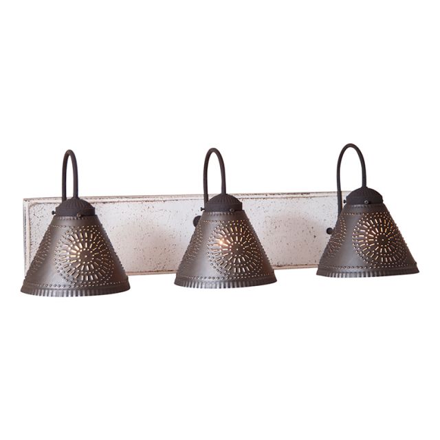 Three Light Crestwood Vanity Light in Vintage White