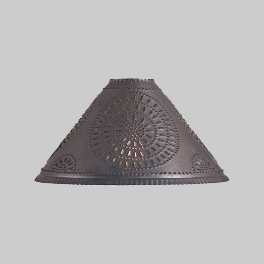 Decorative lampshade with geometric pattern on a white background