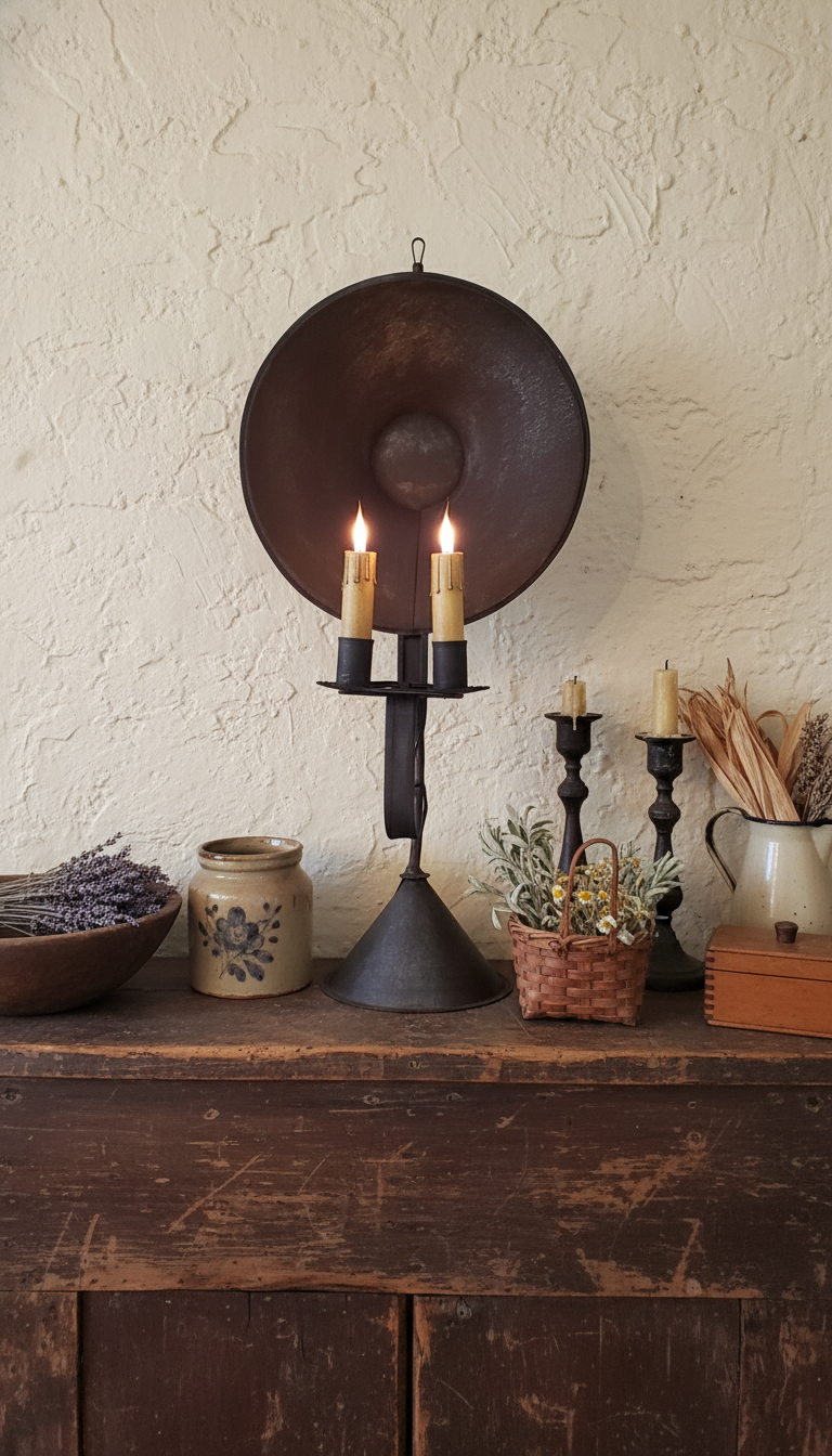 Cyrus Double Tin Table Light