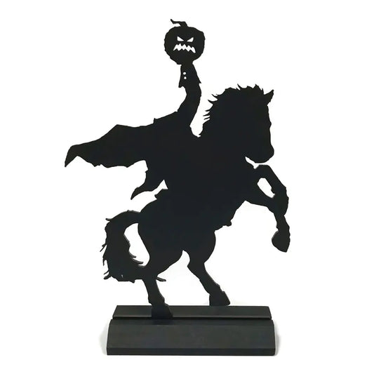 10" Headless Horseman Wooden Silhouette Tabletop Décor