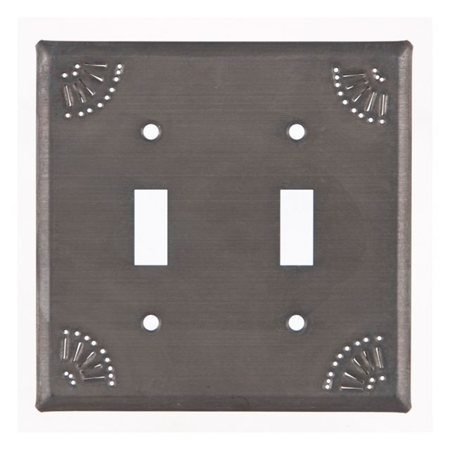Double Switch Cover with Chisel in Kettle Black